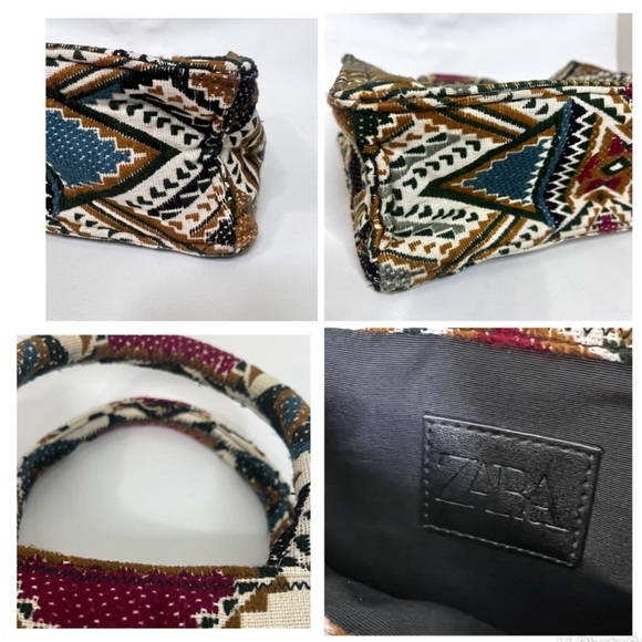 Zara Multicolor Geometric Pattern Bag - Picture 9 of 13
